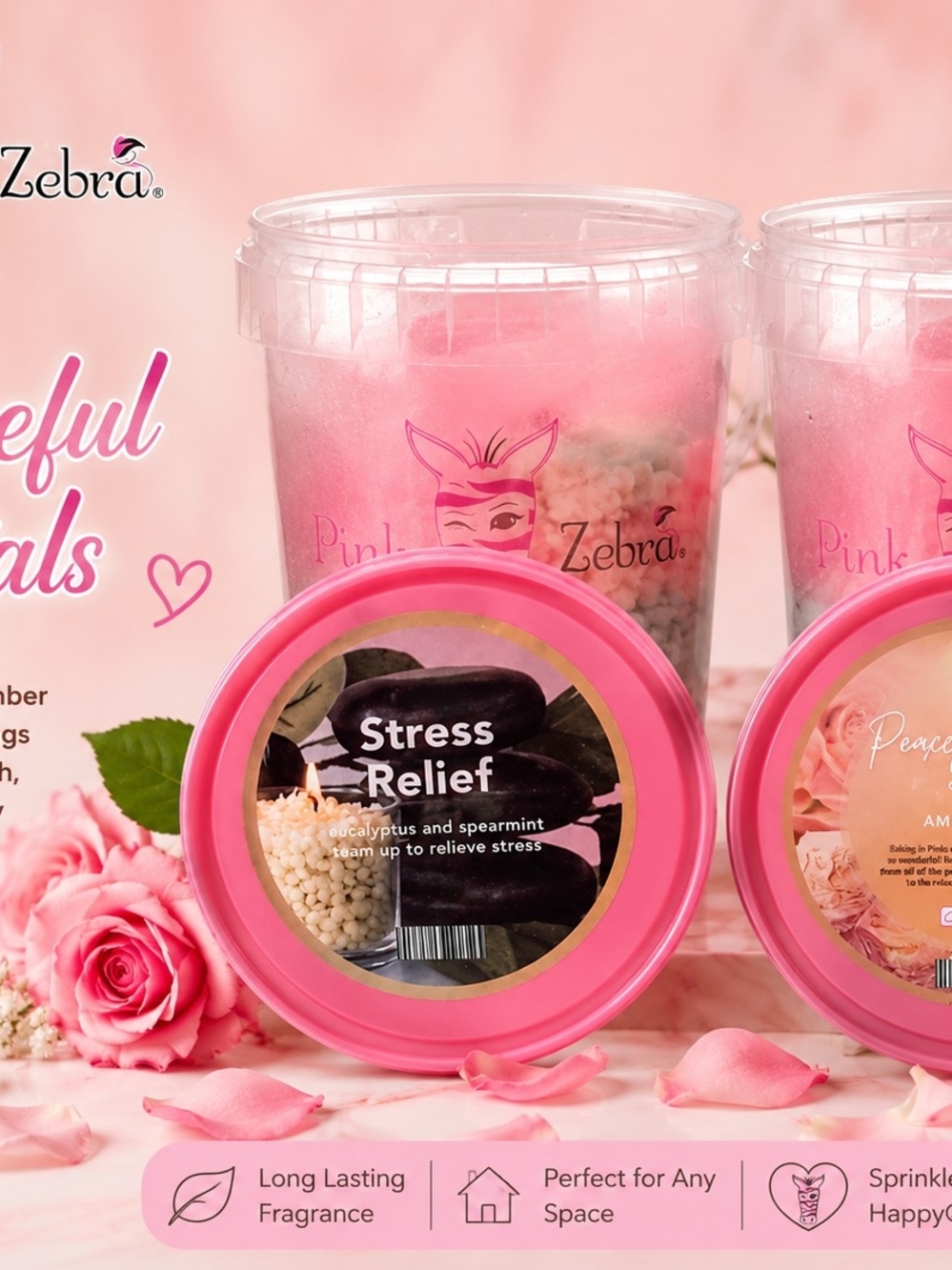 Pink Stress Relief Bath & Body Set